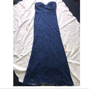 Navy Blue lace gown